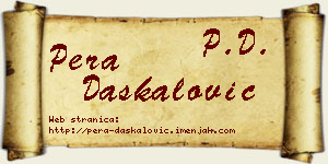 Pera Daskalović vizit kartica